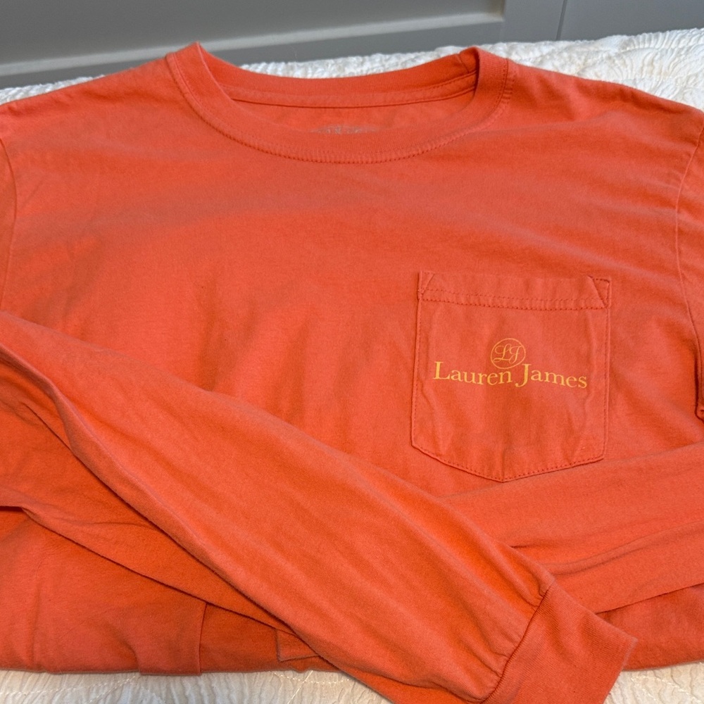 Lauren James Coral Long Sleeve Tee